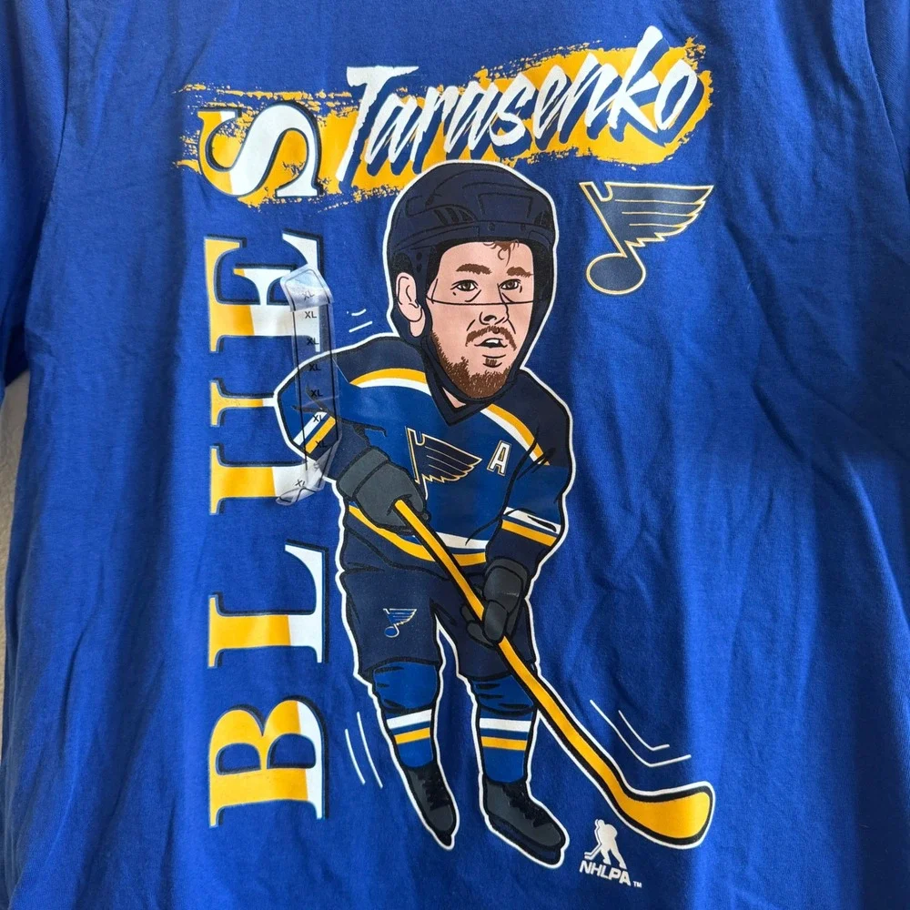 NHL St. Louis Blues Vladimir Tarasenko Youth XL Blue Graphic T-Shirt NWT